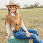 Load image into Gallery viewer, BEADED Fringe Shawl
