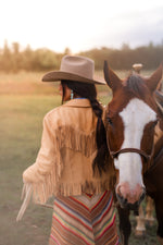 Load image into Gallery viewer, Italian Lambskin Fringe Jacket
