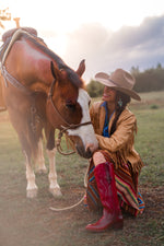 Load image into Gallery viewer, Italian Lambskin Fringe Jacket
