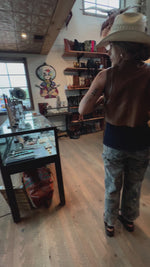 Load and play video in Gallery viewer, Leather Fringe Vest
